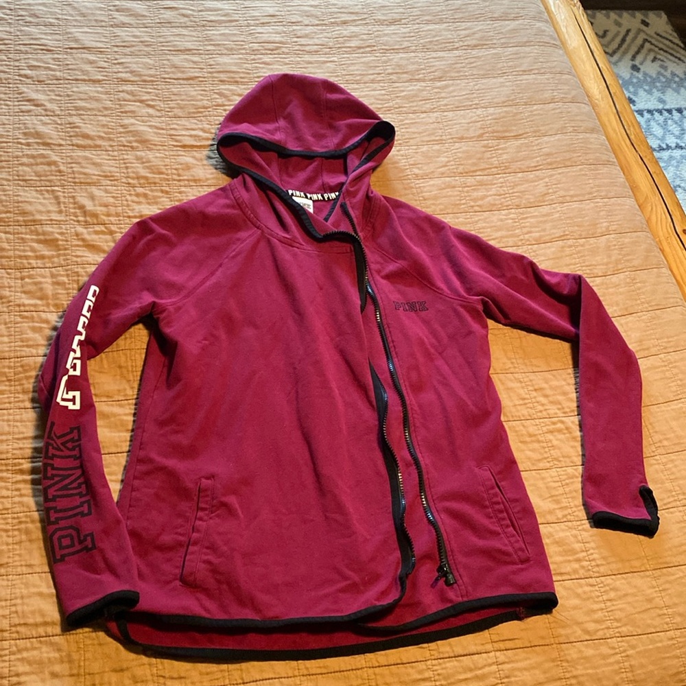 Pink zip up hoodie